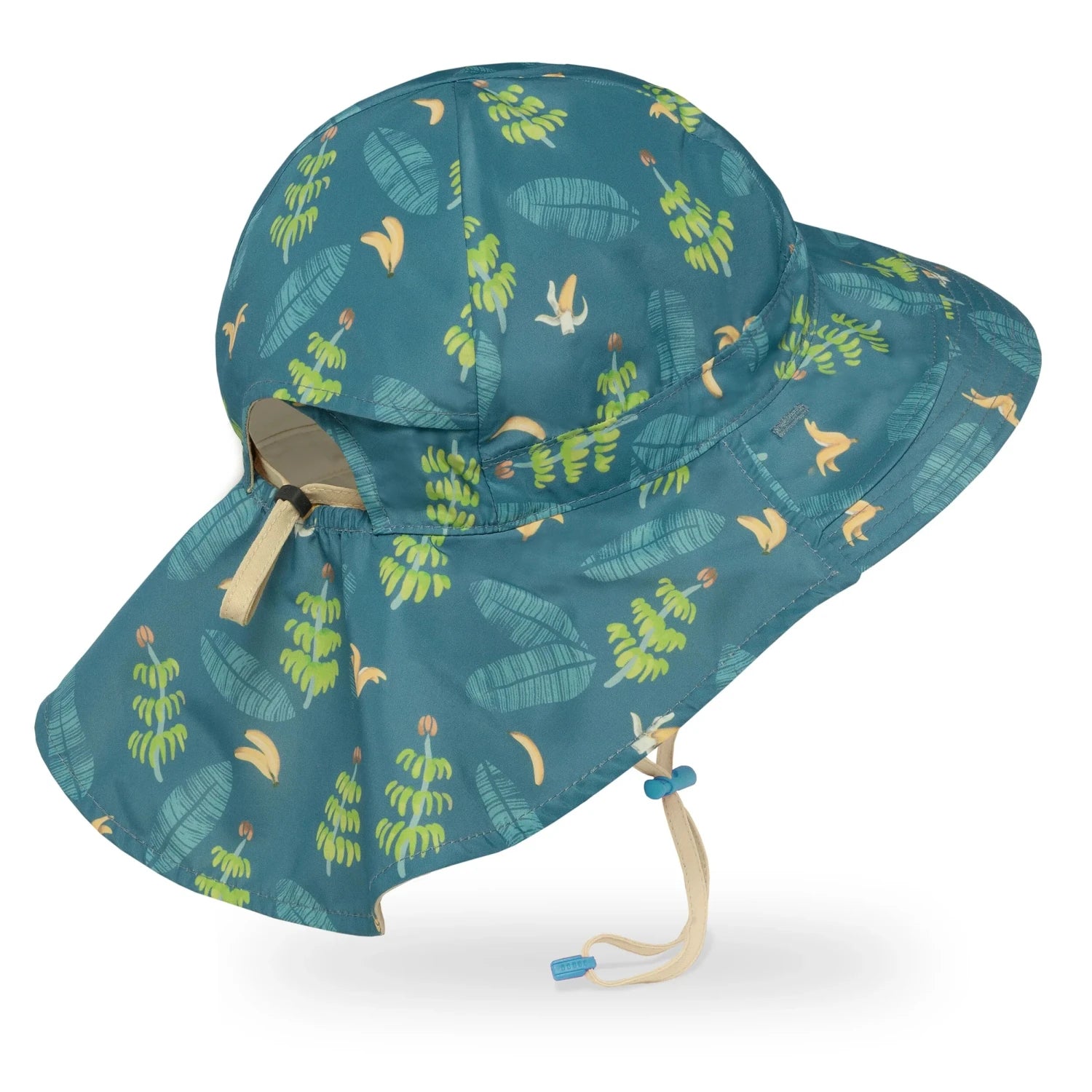 Sunday Afternoons Kid's Natural Blend Cape Sun Hat in banana split & birch back view