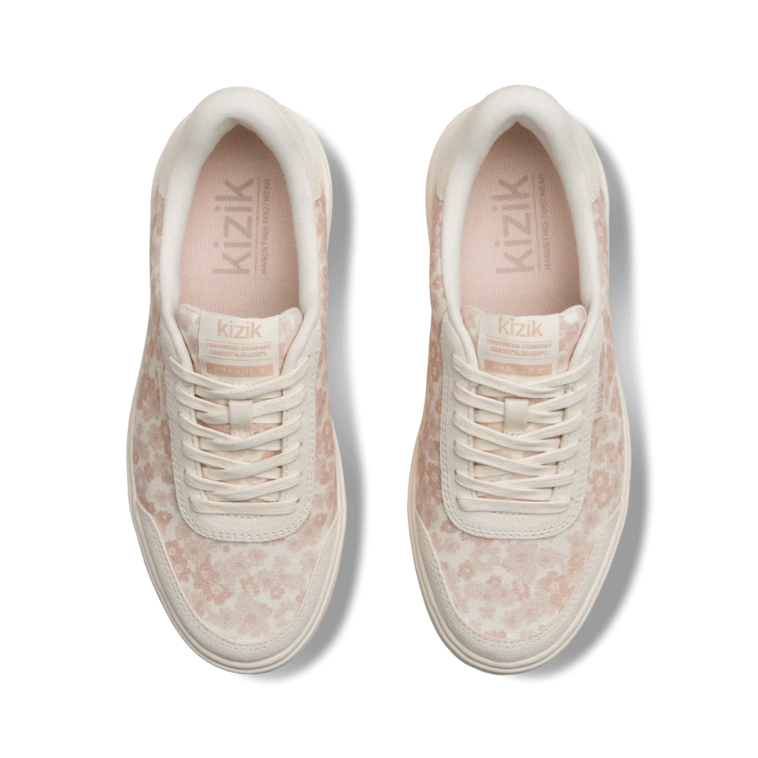Kizik Women's Prague 2 Sneaker in floral pristine, pair top view