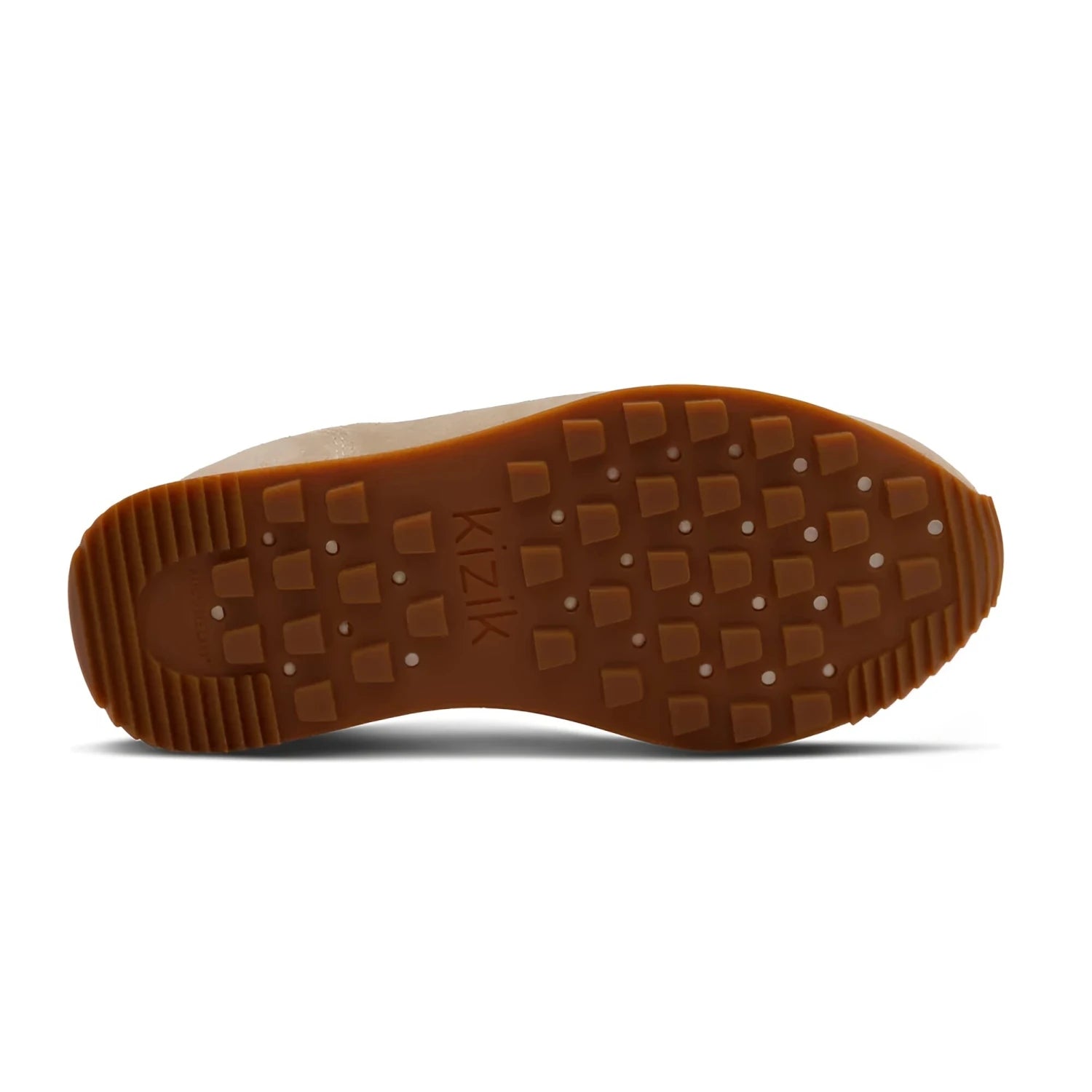 Kizik Women's Siena Sneaker in pristine & warm taupe, sole view