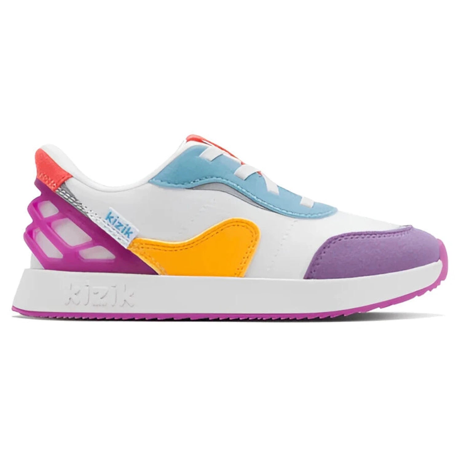 Kizik Kid's Orlando in white & multi, side view