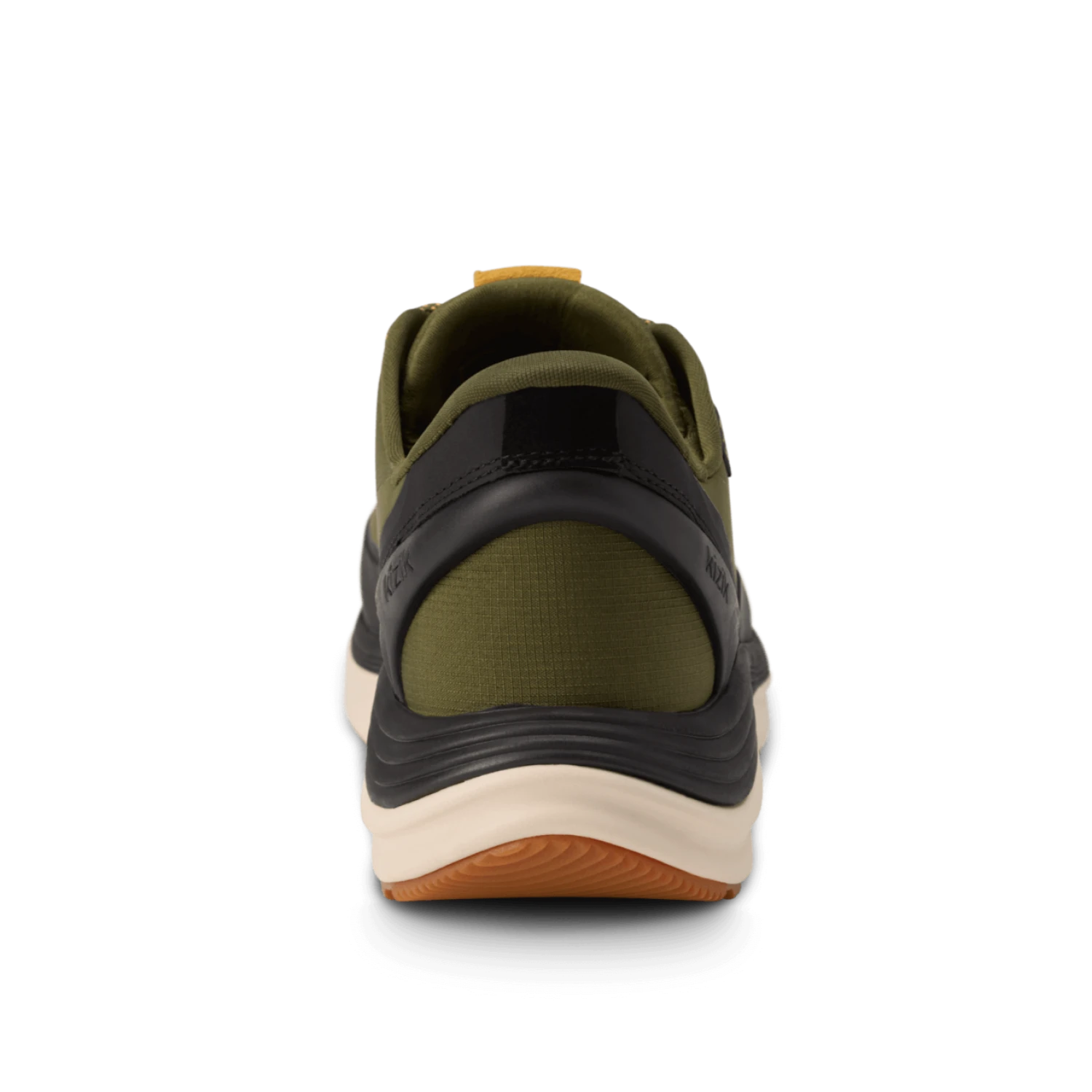 KIZIK Men's London All-Terrain in dark olive & whitecap gray, back view