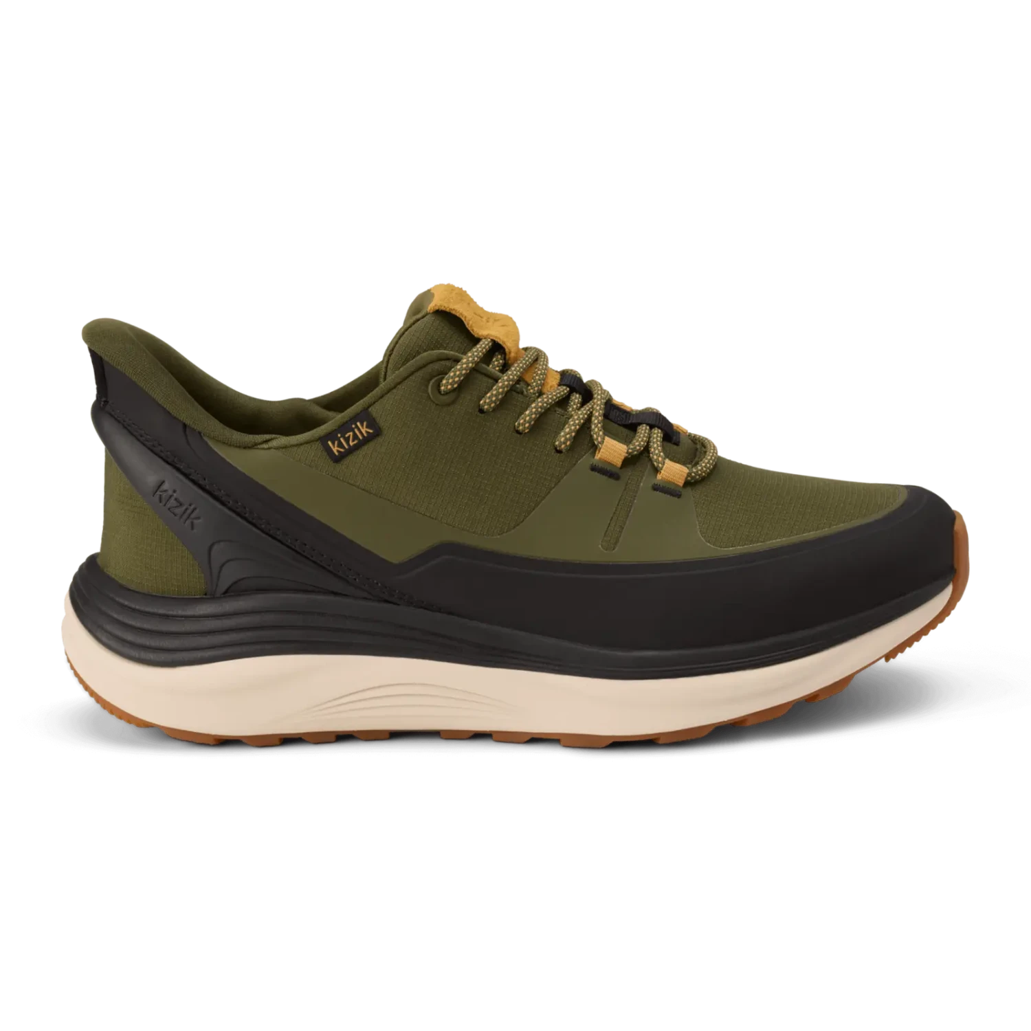 KIZIK Men's London All-Terrain in dark olive & whitecap gray, side view