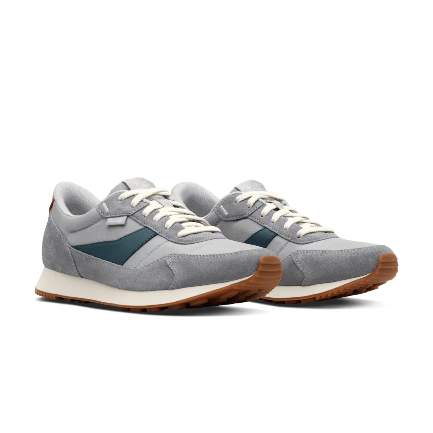 Kizik Men's Siena Sneaker in harbor mist and balsam, pair front view