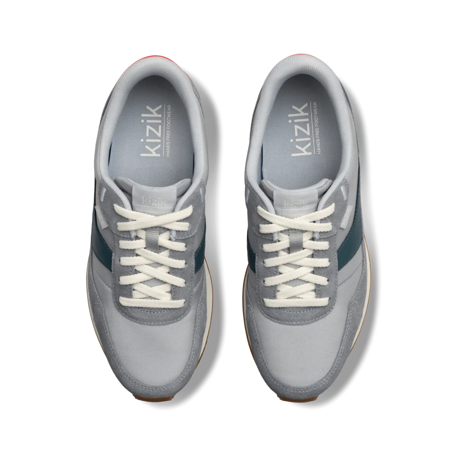 Kizik Men's Siena Sneaker in harbor mist and balsam, pair top view