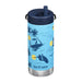 Klean Kanteen TKWide Insulated Water Bottle with Twist Cap 12 oz in blue surfer print