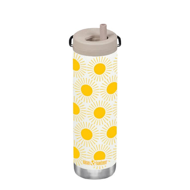 Klean Kanteen TKWide Insulated Stainless Water Bottle with Twist Cap 20 oz in pattern of sunshine