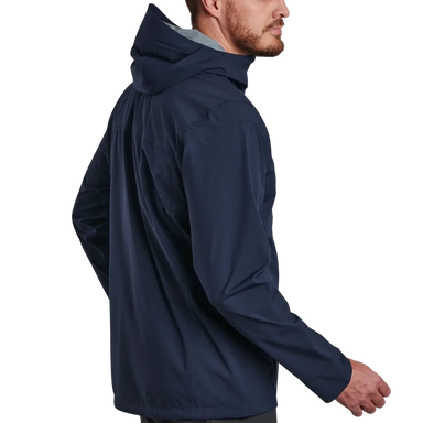 KUHL Men's Stretch Voyagr™ Jacket in pirate blue, on model side view