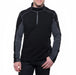 KÜHL Men's Revel™ 1/4 Zip in black & steel, on model front view
