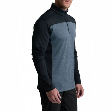 KUHL Men's Ryzer™ 1/4 Zip in night blue, on model side view