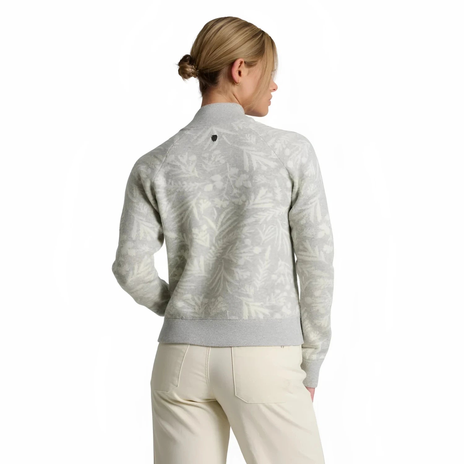 KUHL Women's Viola™ Sweater in ash, on model back view
