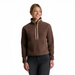 KÜHL® Women's Hygge™ 1/2 Zip in coffee, on model front view