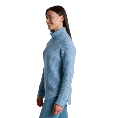 KÜHL® Women's Sienna™ Sweater in winter sky, on model side view