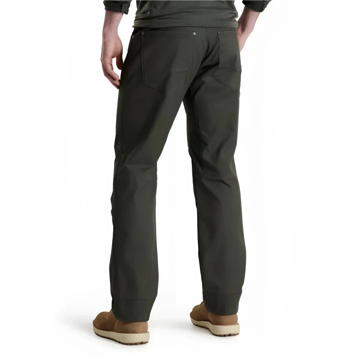 KUHL Men's RYDR™ Pant in dark moss, on model back view