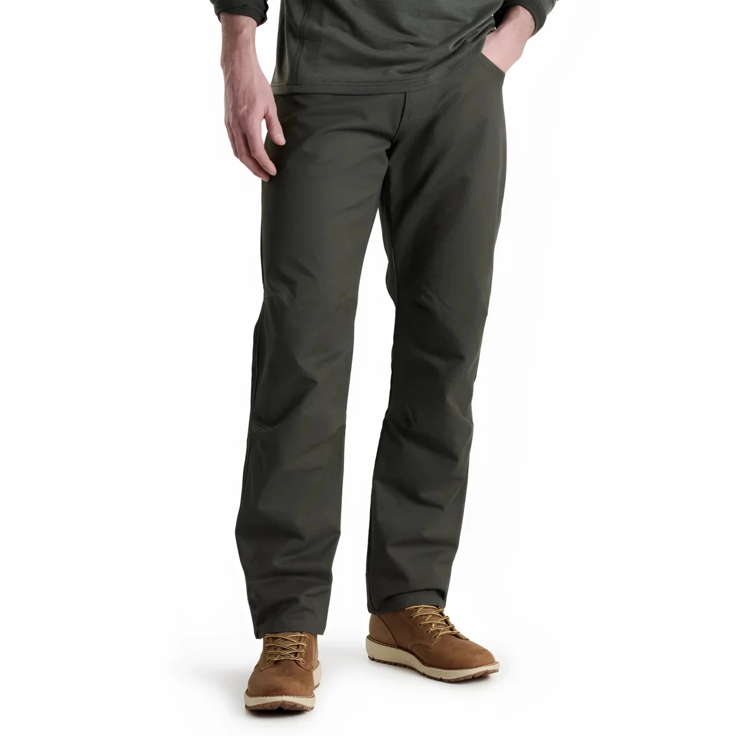 KUHL Men's RYDR™ Pant in dark moss, on model front view