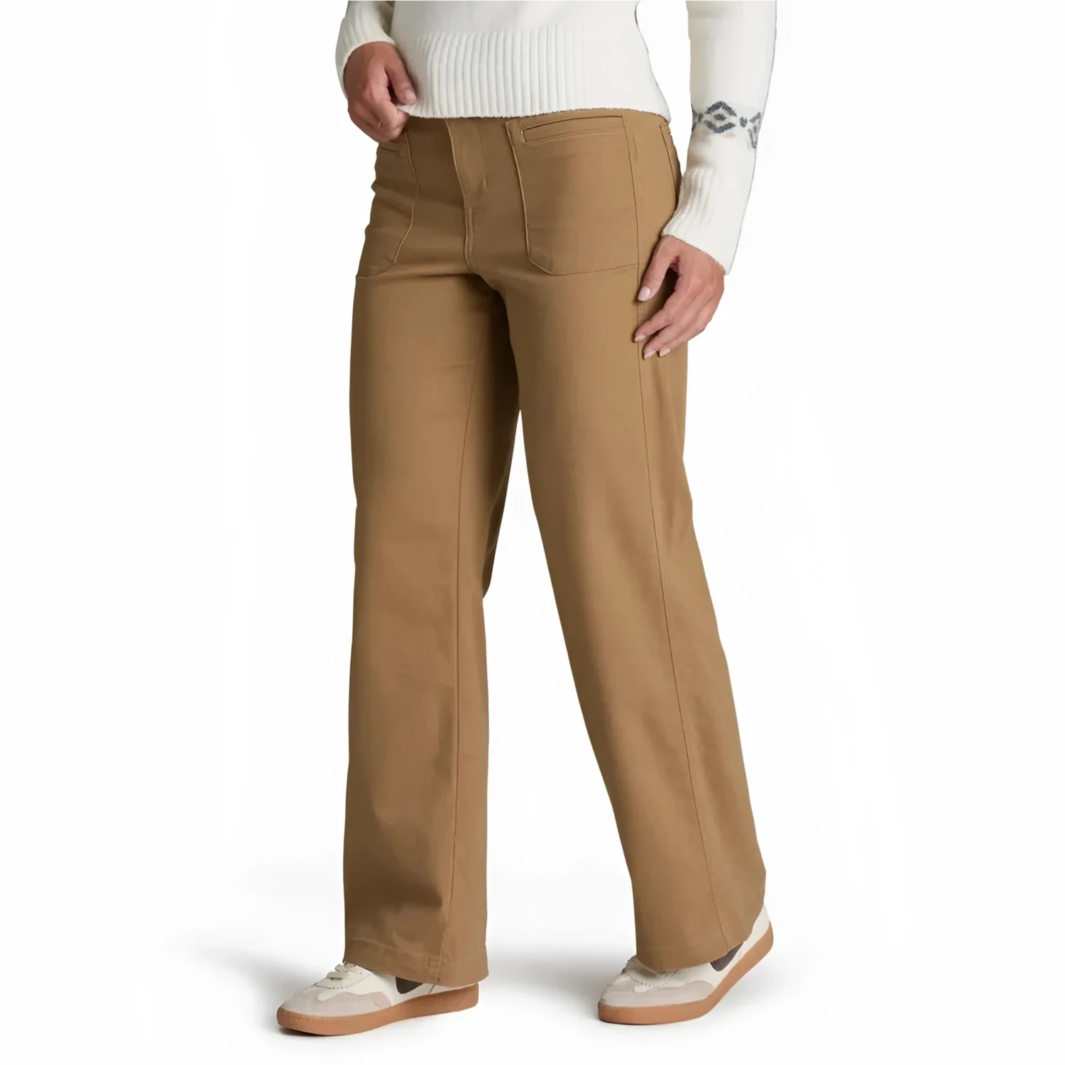 KUHL Women's Kontour™ Wide-Leg in nutmeg, on model front view