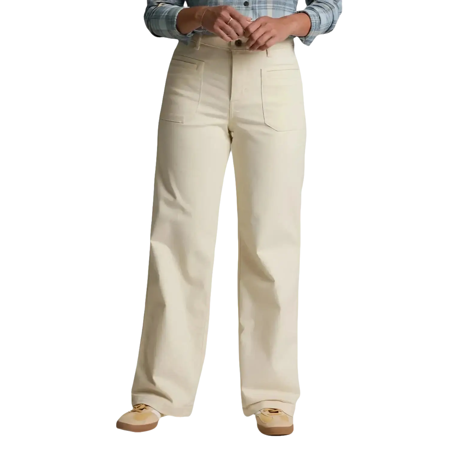 KUHL Women's Kontour™ Wide-Leg in vanilla, on model front view