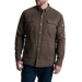 KUHL Men's Joyrydr™ Flannel Shirt-Jac in dark roast, on model front view