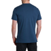 KUHL Men's Superair™ Tee in pirate blue, on model back view