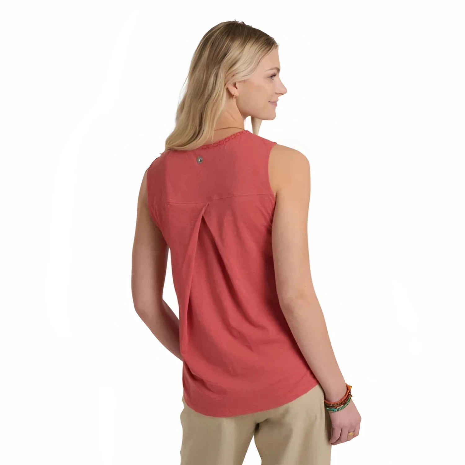KUHL Women's Shay™ Tank in crab apple, on model back view