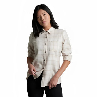 KUHL Women's Whisper™ Flannel in vanilla, on model front view
