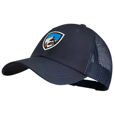 Kuhl® Trucker Hat in pirate blue, side view