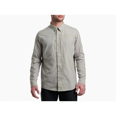 KÜHL Men's AIRSPEED™ Shirt shown in the Cloud Gray color option. Front view.