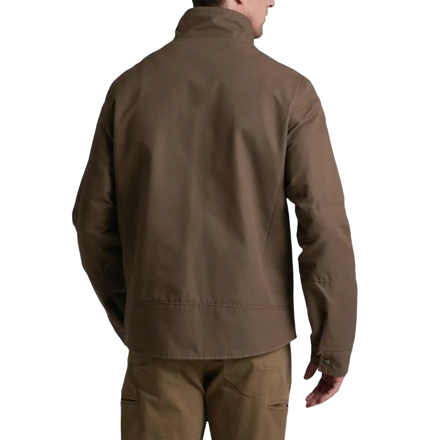 KÜHL Men's BURR™ Jacket in kanteen, on model back view