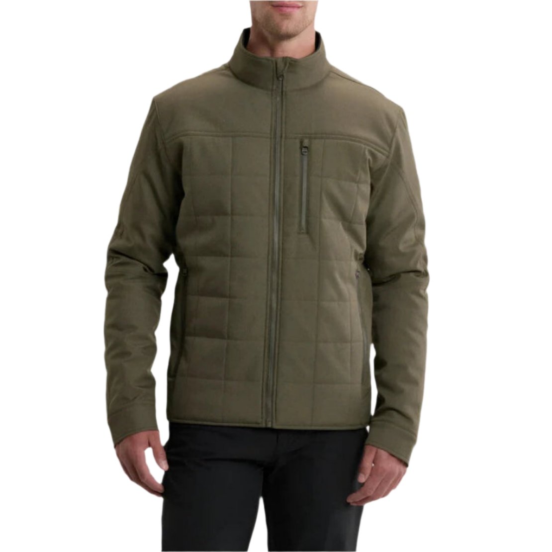 Kuhl Men's Impakt™ Insulated Jacket shown in the Gun Metal color option. Front view on model.