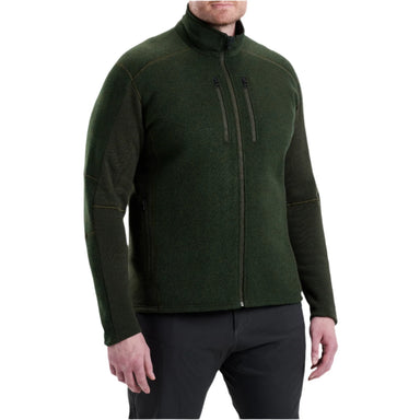 kuhl mens interceptr full zip in loden color front model view