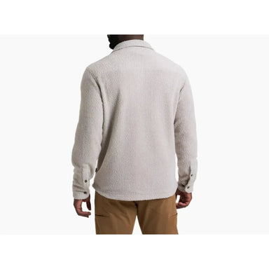 Kuhl Men's Nomad™ Fleece Overshirt shown in the Natural color option. Back View on model.