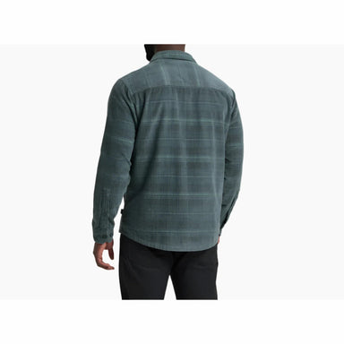 Kuhl Men's Rogue™ Shirt-Jac shown in the Overcast color option.  Back view on model.