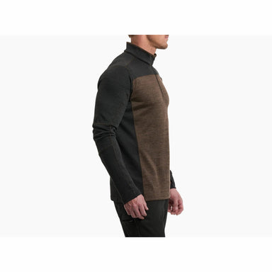 Kuhl Men's Ryzer™ 1/4 Zip shown in the Desert Night color option. Side view on model.