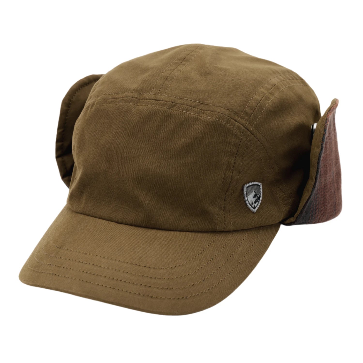 kuhl the outlaw ranch waxed canvas hat in dark khaki front view