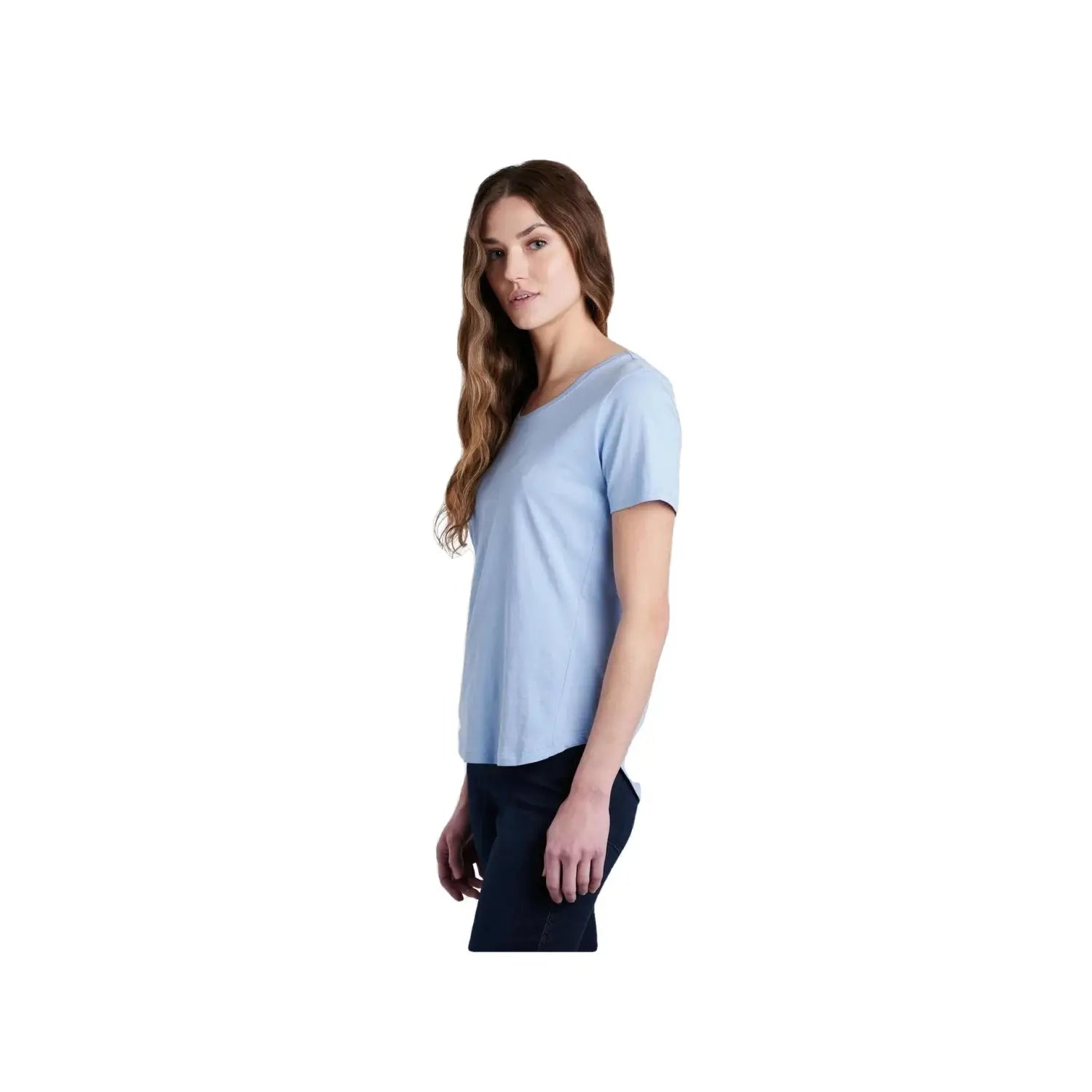 Kuhl Women's Arabella™ Scoop Short Sleeve Hydrangea Model Side View
