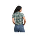 KÜHL Women's ELSIE™ Shirt shown in the Evergreen Plaid color option. Back view.