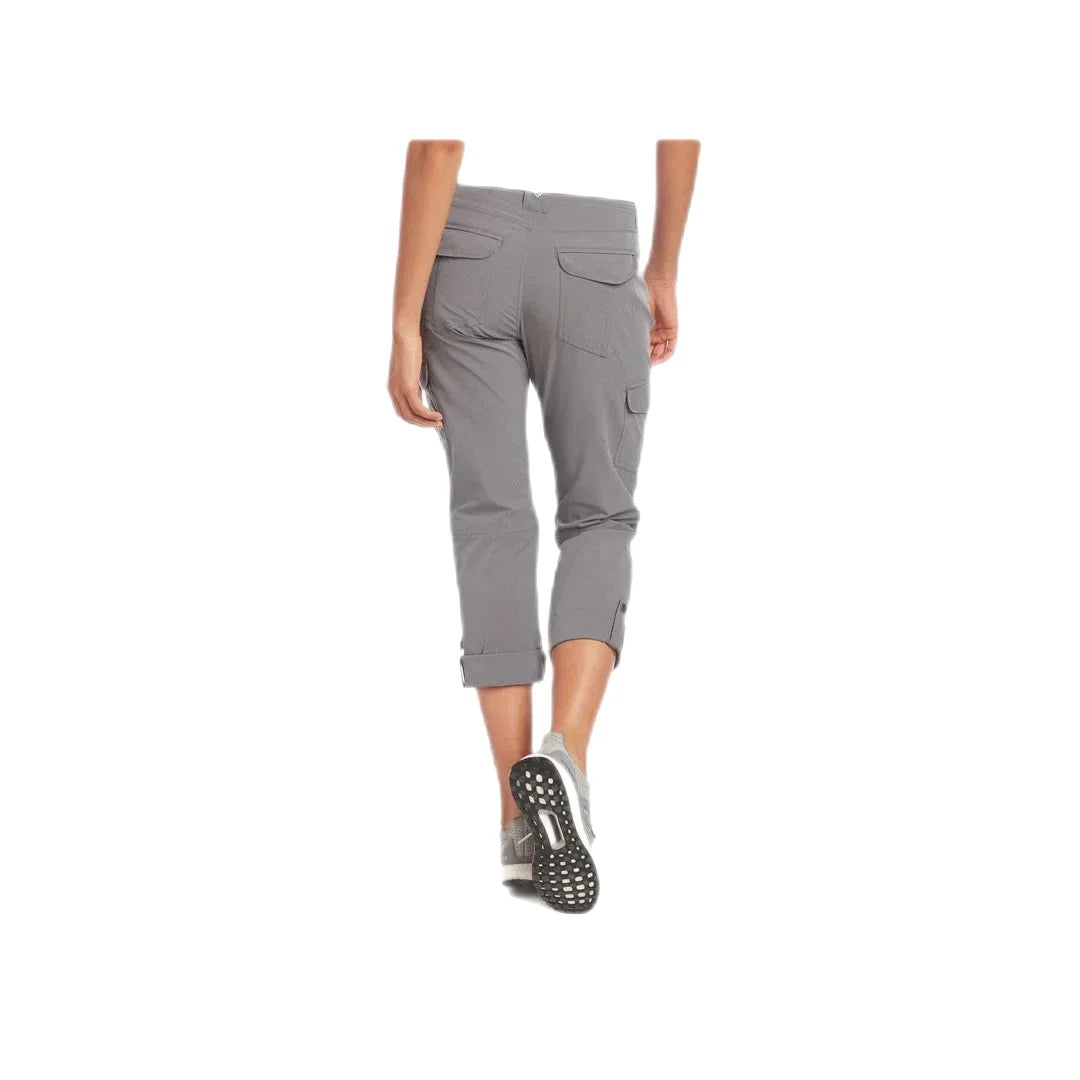 KÜHL Women's FREEFLEX™ Roll-Up Pant shown in the Flint color option. Back view.