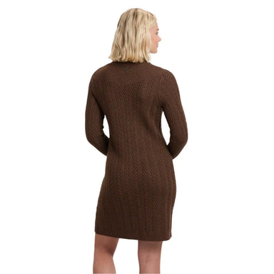 kuhl womens gia sweater dress in mocha back model view