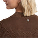 kuhl womens gia sweater dress in mocha back top model view