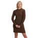 kuhl womens gia sweater dress in mocha front model view