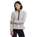 kuhl womens hygge 1/2 zip in natural color front model view