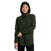 kuhl womens sienna sweater in dark moss front model view