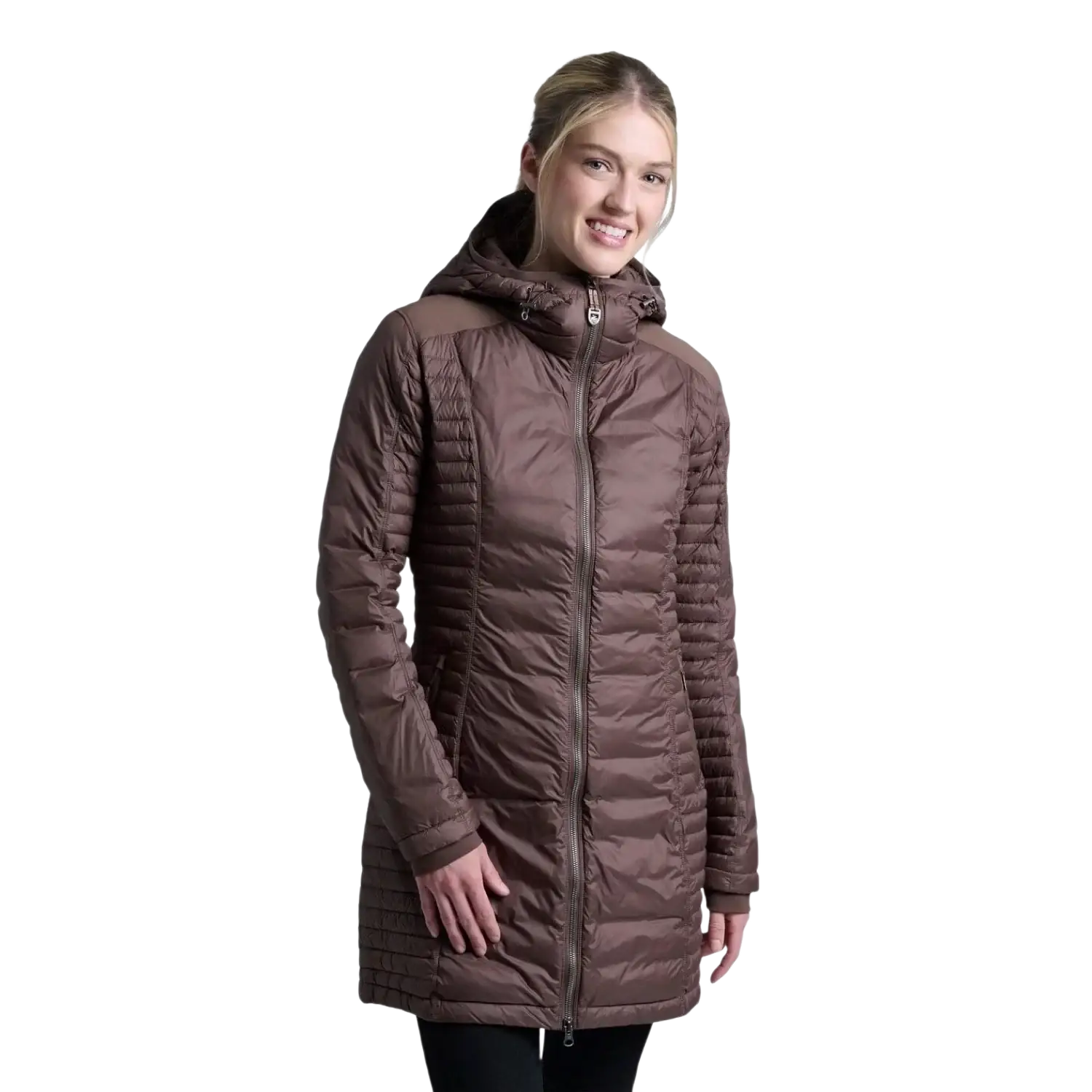 Kuhl Womens's Spyfire Parka, Front view Coffee