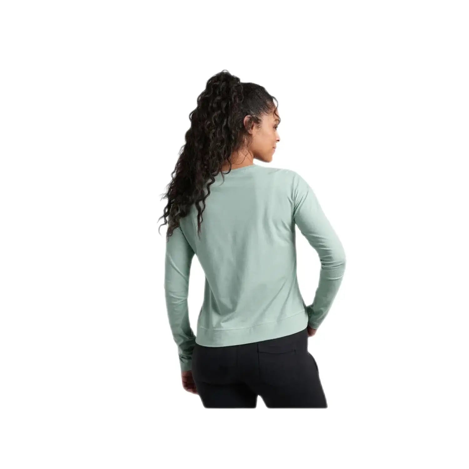KÜHL Women's SUPRIMA™ Shirt shown in the Agave color option. Back view.