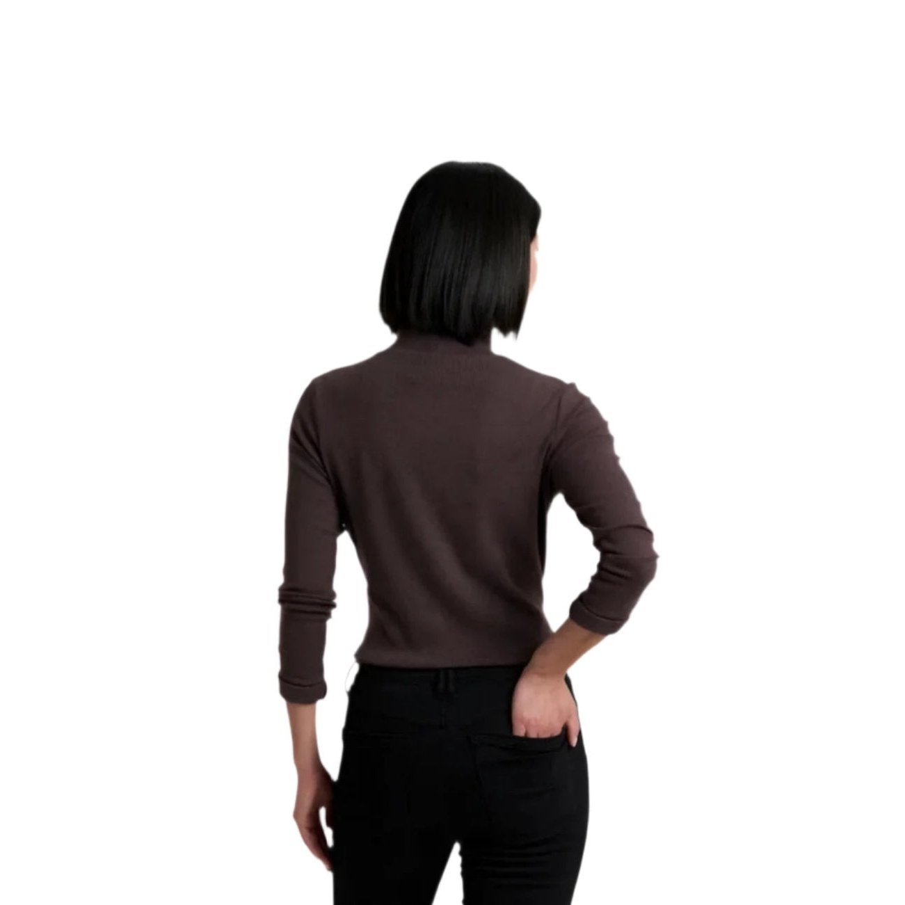 Kuhl Women's Verona™ Ribbed Shirt shwon in the Ganache color option. Back view on model.