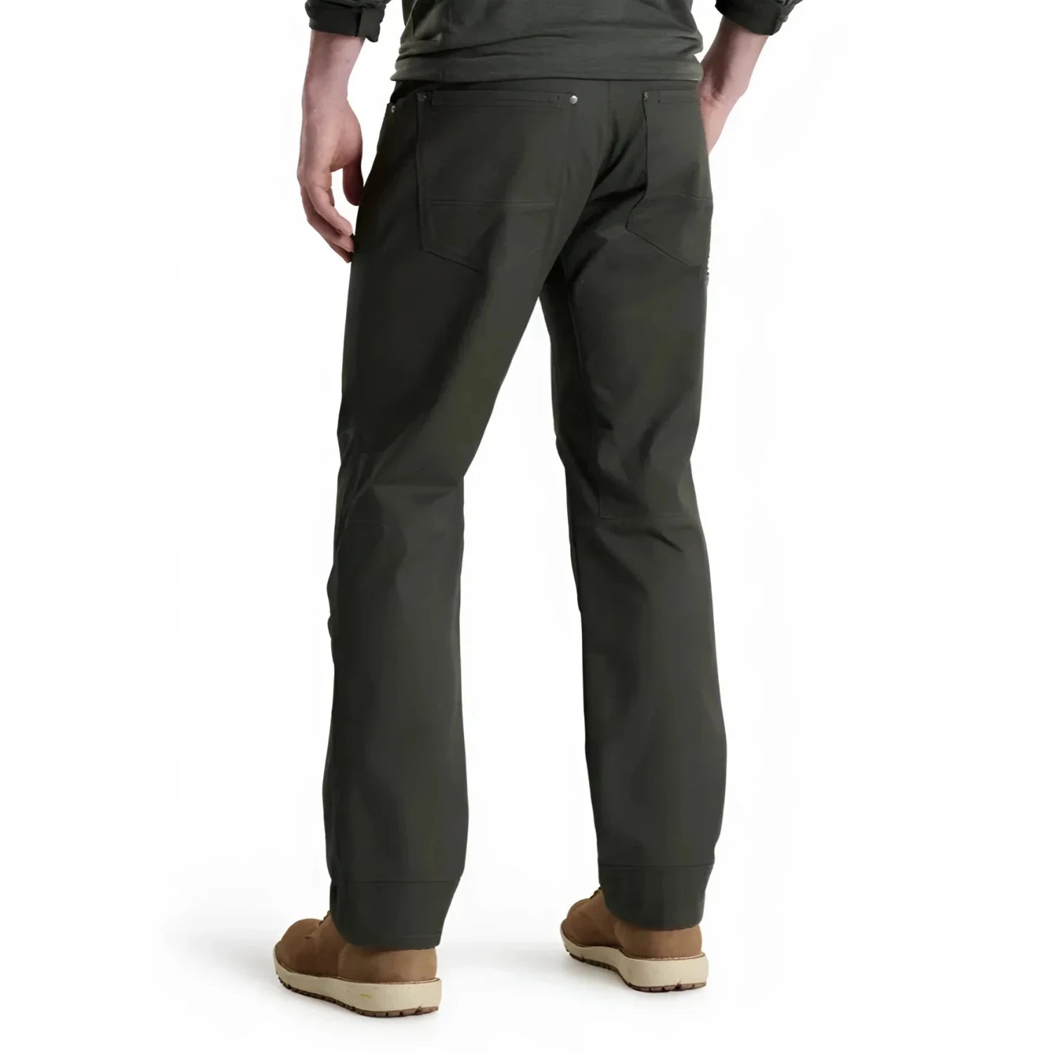 KUHL Men's RYDR™ Pant in dark moss, on model back view