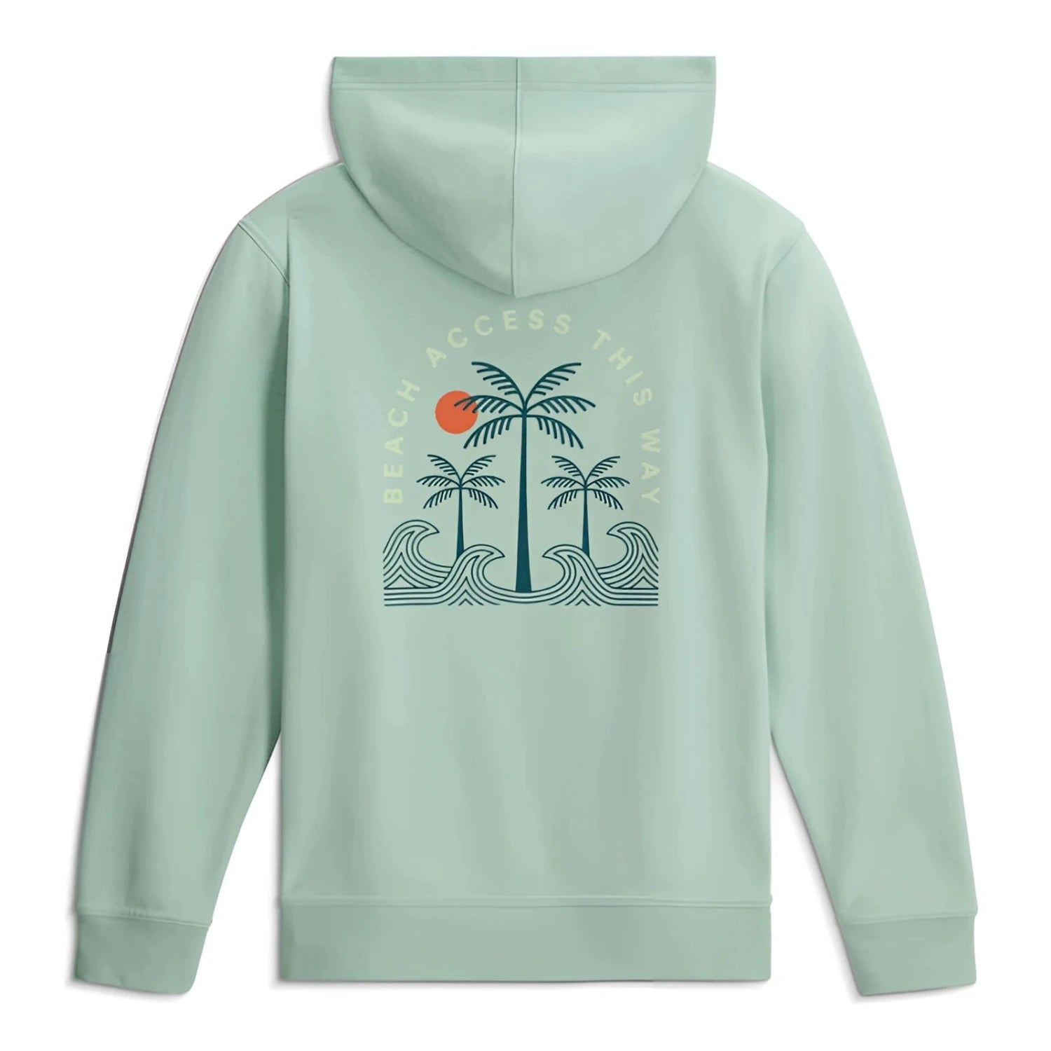Free Fly Kid's Beach Access Hoodie in sea spray, back view