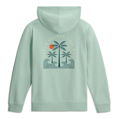 Free Fly Kid's Beach Access Hoodie in sea spray, back view