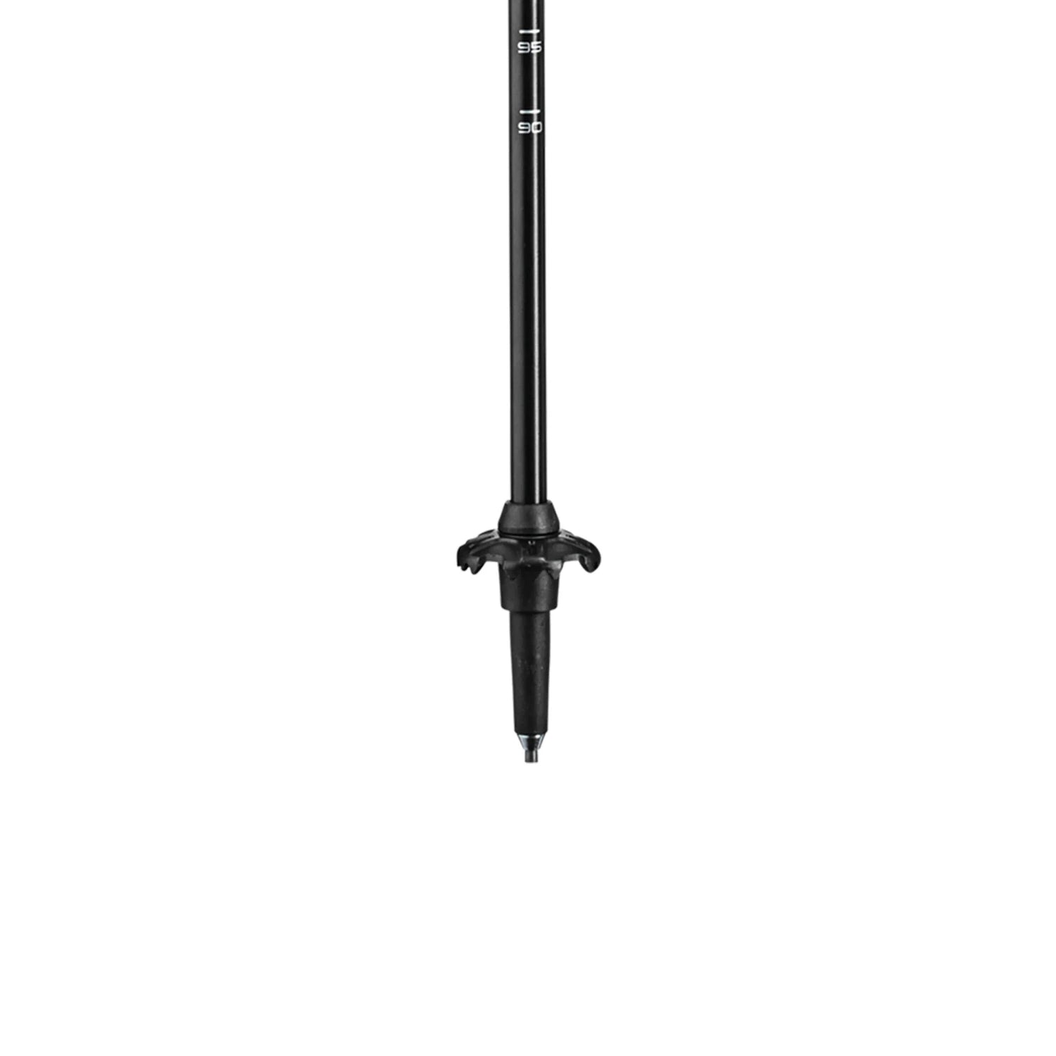 leki usa jannu trekking poles in white green silver tip detail view