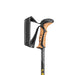 leki usa khumbu lite trekking pole pair in orange anthracite black handle close up detail view