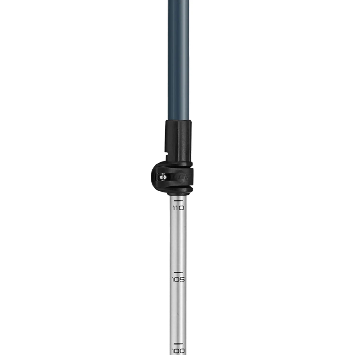 leki usa kids legacy junior trekking poles in blue light blue cyan shaft close up view